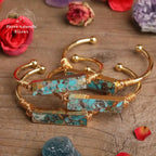 Bracelet cuivre en pierre Turquoise | Bracelets | pierre naturelle bijoux