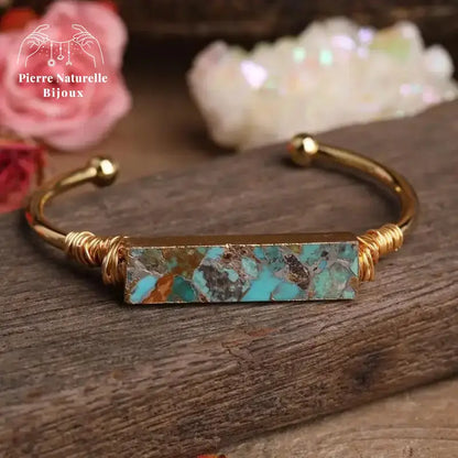 Bracelet cuivre en pierre Turquoise | Bracelets | pierre naturelle bijoux