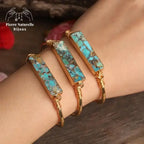 Bracelet cuivre en pierre Turquoise | Bracelets | pierre naturelle bijoux