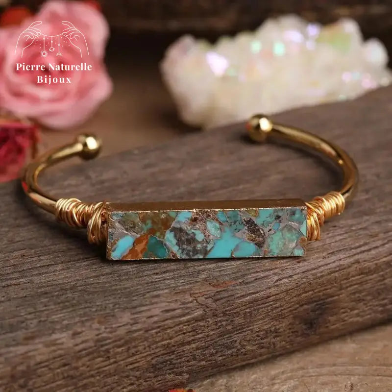 Bracelet cuivre en pierre Turquoise | Bracelets | pierre naturelle bijoux