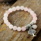 Bracelet "Arbre de vie" en Quartz rose | Bracelets | pierre naturelle bijoux
