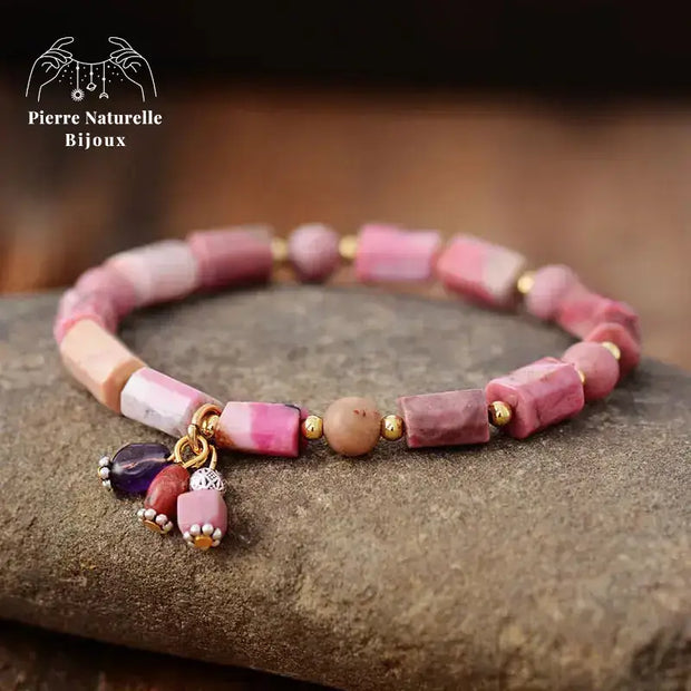Bracelet "Adoration" en Rhodonite | Bracelets | pierre naturelle bijoux