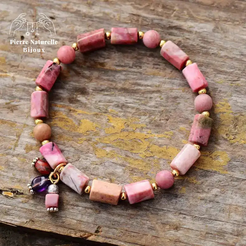 Bracelet "Adoration" en Rhodonite | Bracelets | pierre naturelle bijoux