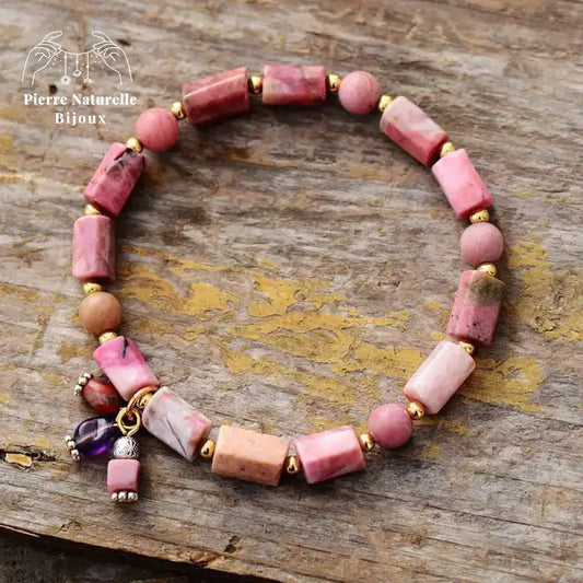 Bracelet "Adoration" en Rhodonite | Bracelets | pierre naturelle bijoux