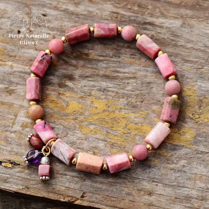 Bracelet "Adoration" en Rhodonite | Bracelets | pierre naturelle bijoux