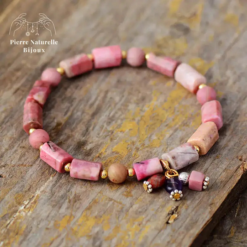 Bracelet "Adoration" en Rhodonite | Bracelets | pierre naturelle bijoux