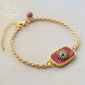 Bracelet "Amulette" en Rhodonite