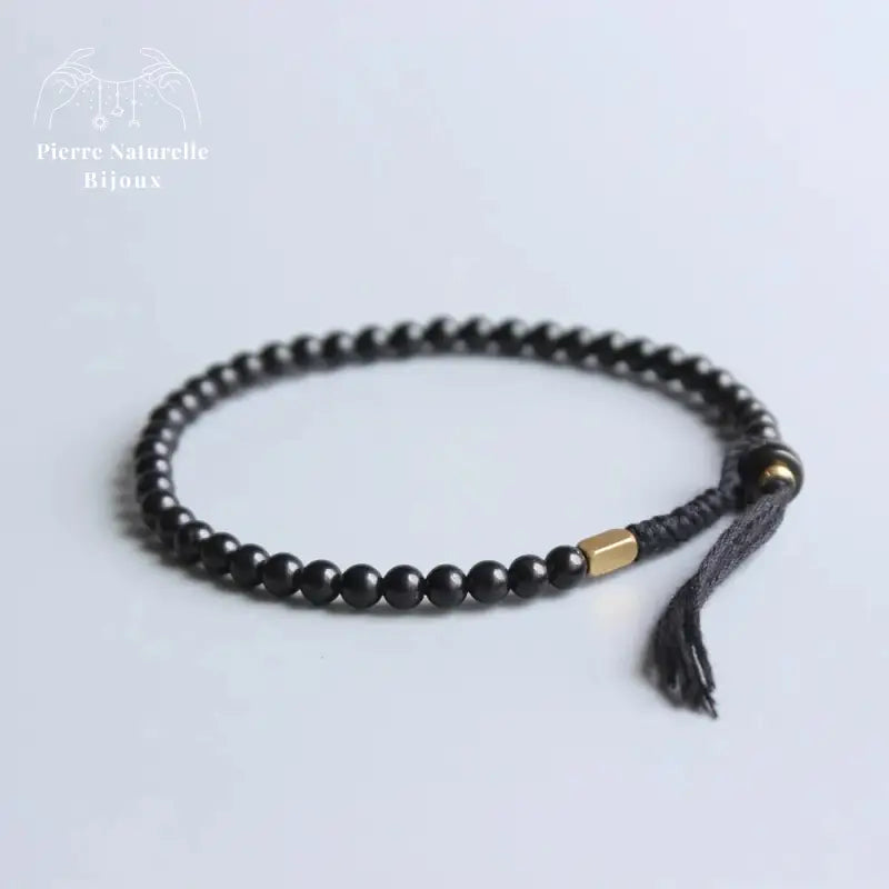 Bracelet tibétain "Chance" en coquille de noix de coco | Bracelets | pierre naturelle bijoux