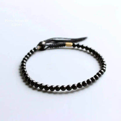 Bracelet tibétain "Chance" en coquille de noix de coco | Bracelets | pierre naturelle bijoux
