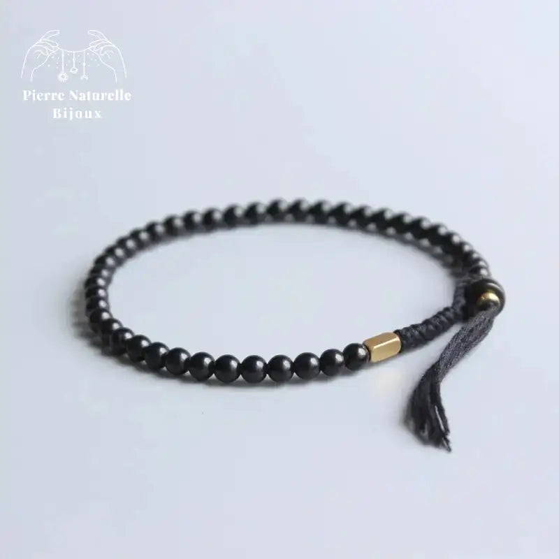 Bracelet tibétain "Chance" en coquille de noix de coco | Bracelets | pierre naturelle bijoux