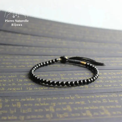 Bracelet tibétain "Chance" en coquille de noix de coco | Bracelets | pierre naturelle bijoux