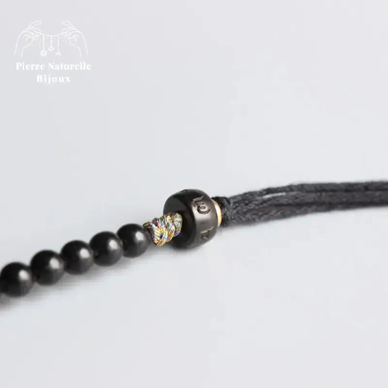 Bracelet tibétain "Chance" en coquille de noix de coco | Bracelets | pierre naturelle bijoux