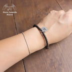 Bracelet tibétain "Mantra" en coquille de noix de coco | Bracelets | pierre naturelle bijoux