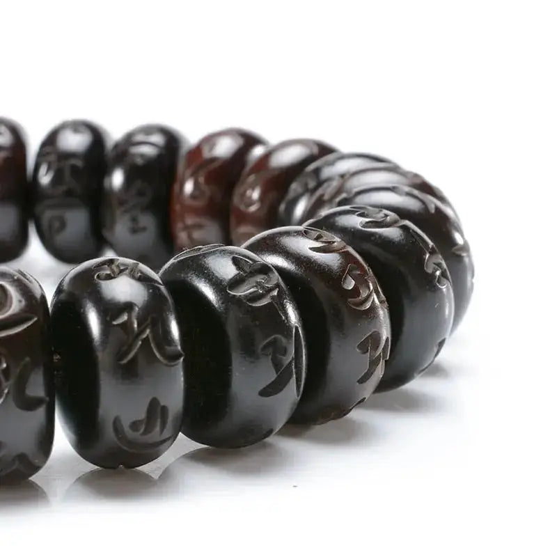 Bracelet "Mantra" tibétain en Bois naturel | Bracelets | pierre naturelle bijoux