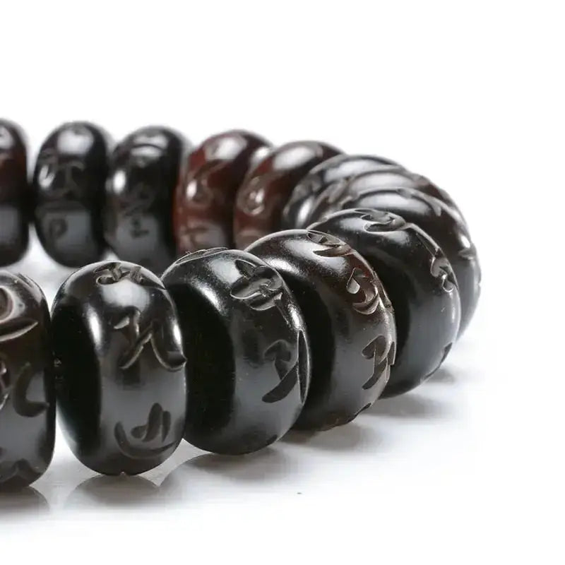 Bracelet "Mantra" tibétain en Bois naturel | Bracelets | pierre naturelle bijoux