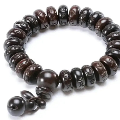Bracelet "Mantra" tibétain en Bois naturel | Bracelets | pierre naturelle bijoux