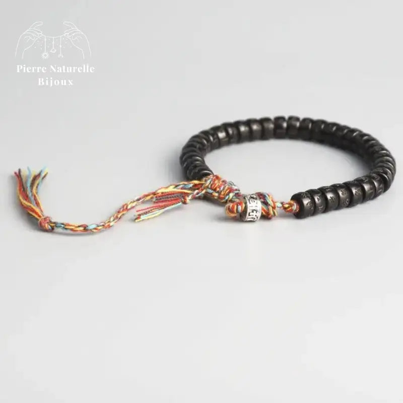 Bracelet tibétain en coquille de noix de coco | Bracelets | pierre naturelle bijoux