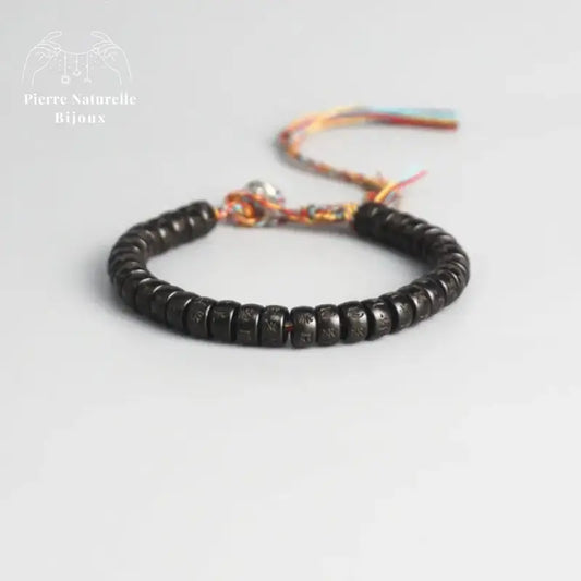Bracelet tibétain en coquille de noix de coco | Bracelets | pierre naturelle bijoux