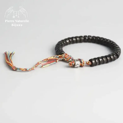 Bracelet tibétain en coquille de noix de coco | Bracelets | pierre naturelle bijoux