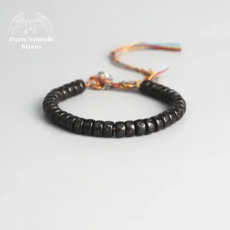 Bracelet tibétain en coquille de noix de coco | Bracelets | pierre naturelle bijoux