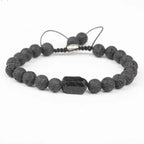 Bracelet en Tourmaline noire et Pierre de lave | Bracelets | pierre naturelle bijoux