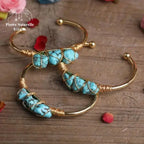 Bracelet cuivre en Turquoise | Bracelets | pierre naturelle bijoux