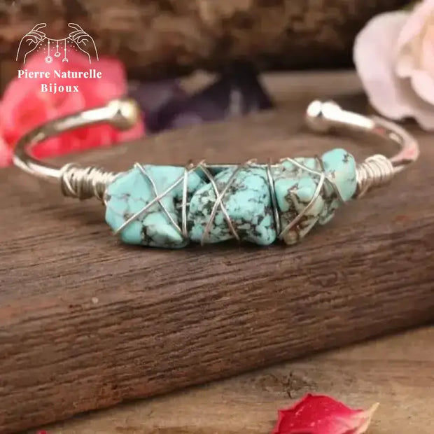 Bracelet cuivre en Turquoise