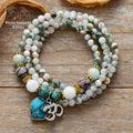 Bracelet "Cœur" en Turquoise et Agate | Bracelets | pierre naturelle bijoux