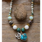 Bracelet "Cœur" en Turquoise et Agate | Bracelets | pierre naturelle bijoux