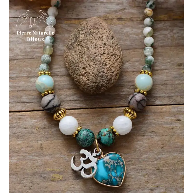 Bracelet "Cœur" en Turquoise et Agate | Bracelets | pierre naturelle bijoux