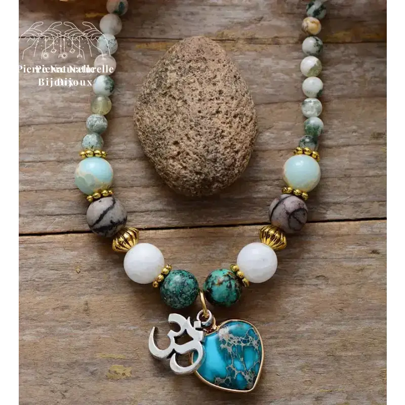 Bracelet "Cœur" en Turquoise et Agate | Bracelets | pierre naturelle bijoux