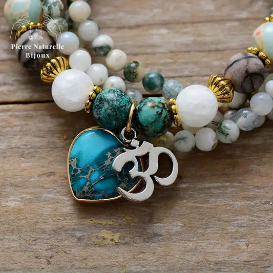 Bracelet "Cur" en Turquoise et Agate | Bracelets | pierre naturelle bijoux