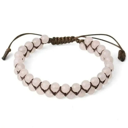 Bracelet wrap "Sincérité" en quartz rose