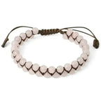 Bracelet wrap "Sincérité" en quartz rose