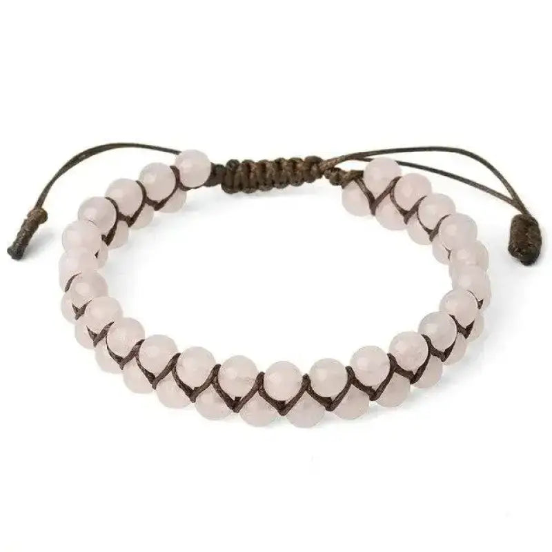 Bracelet wrap "Sincérité" en quartz rose