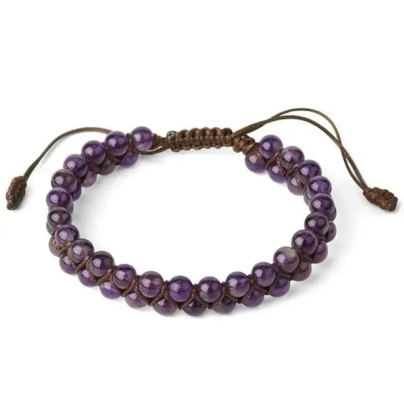 Bracelet wrap "Sincérité" en améthyste