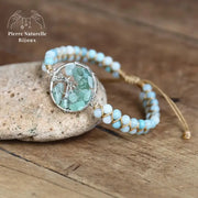 Bracelet wrap "Apparence" en Amazonite | Bracelets | pierre naturelle bijoux