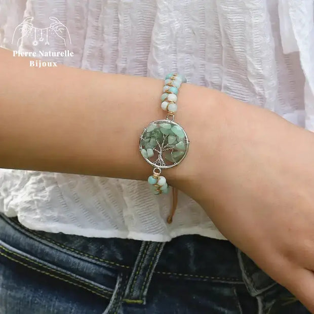 Bracelet wrap "Apparence" en Amazonite | Bracelets | pierre naturelle bijoux