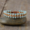 Bracelet wrap "Existence" en Amazonite | Bracelets | pierre naturelle bijoux