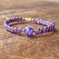 Bracelet wrap "Cheminement" en Améthyste | Bracelets | pierre naturelle bijoux