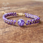 Bracelet wrap "Cheminement" en Améthyste | Bracelets | pierre naturelle bijoux