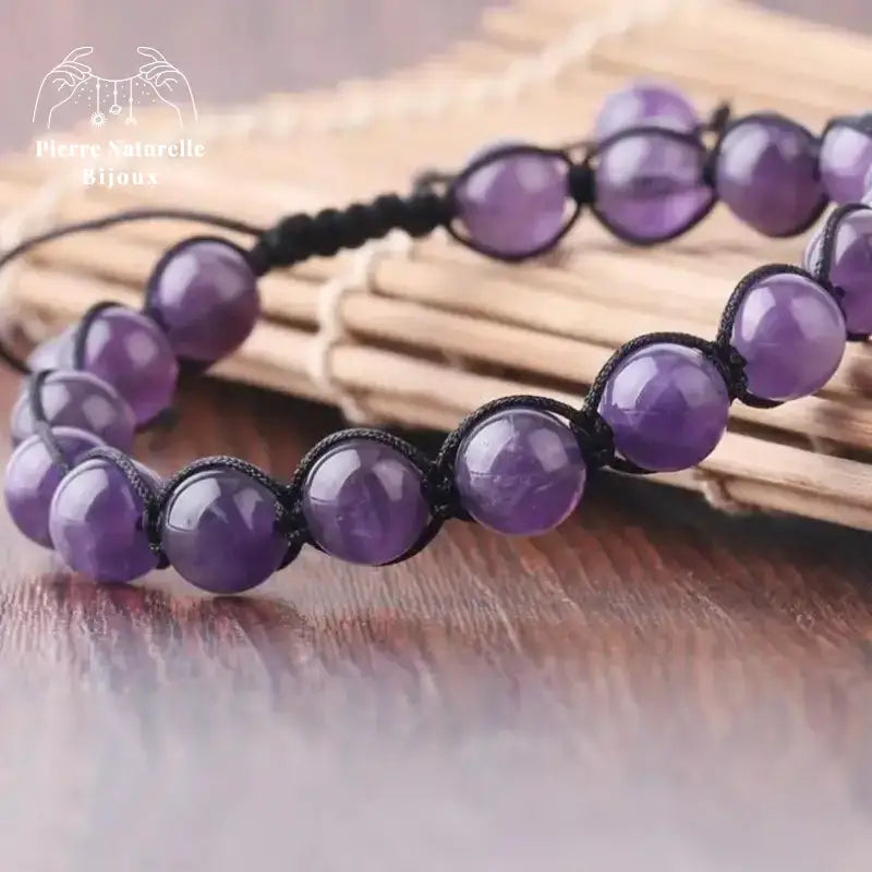 Bracelet wrap "Lucidité" en Améthyste | Bracelets | pierre naturelle bijoux