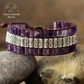 Bracelet wrap "Transmission" en Améthyste | Bracelets | pierre naturelle bijoux