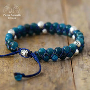 Bracelet wrap "Osmose" en Apatite | Bracelets | pierre naturelle bijoux