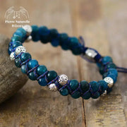 Bracelet wrap "Osmose" en Apatite | Bracelets | pierre naturelle bijoux