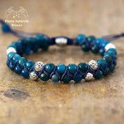 Bracelet wrap "Osmose" en Apatite | Bracelets | pierre naturelle bijoux