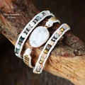 Bracelet wrap en Howlite, Cristal et Quartz | Bracelets | pierre naturelle bijoux