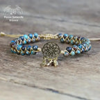 Bracelet wrap "Attrape-rêves" en Jaspe automne | Bracelets | pierre naturelle bijoux