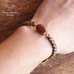 Bracelet wrap "Gaia" en Jaspe rouge | Bracelets | pierre naturelle bijoux