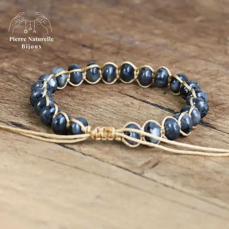 Bracelet wrap "Nuance" en Labradorite | Bracelets | pierre naturelle bijoux